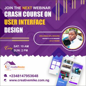 UX and UI Designs Online Masterclass Creative Mansion